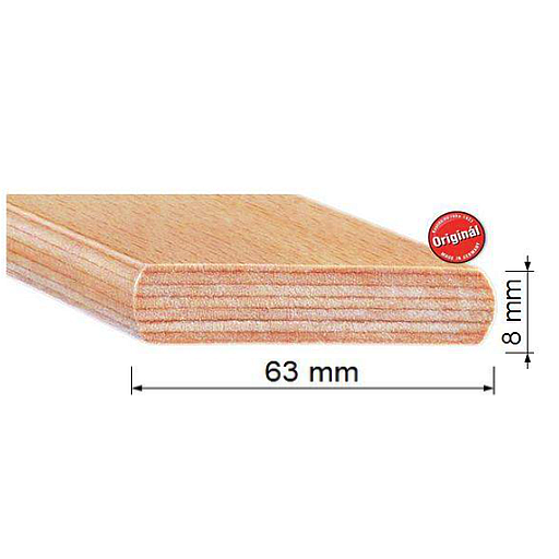 Lamela 6,3 cm buková