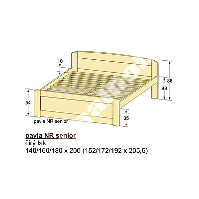 Dvoulůžko PAVLA NR senior-schema